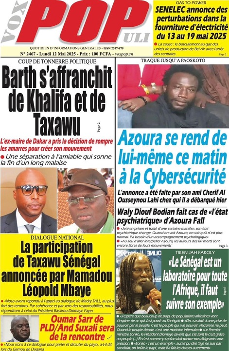Revue de Presse du Lundi 12/05/2025