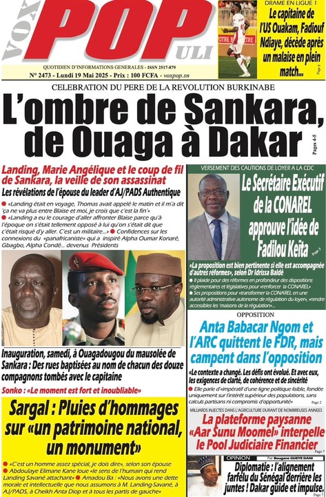 Revue de P­­resse du Lundi 19/05/2025