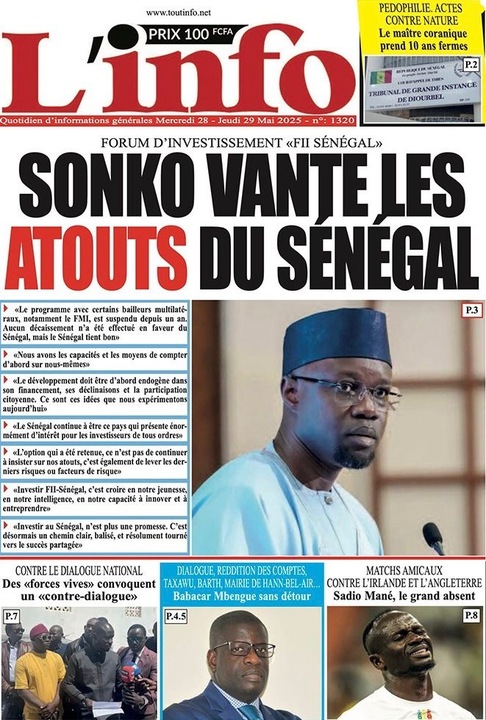 Revue de P­­resse du Mercredi 28/05/2025