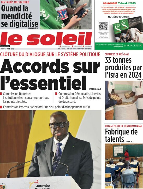 Revue de P­­resse du Jeudi 05/06/2025